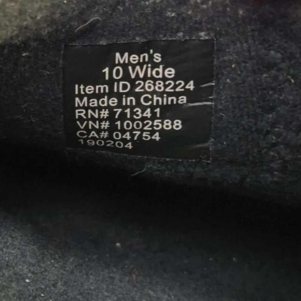 LL Bean Comfort Mules Mens Sz 10 Wide Black Pebbled Leather Slip On Fleece Lined